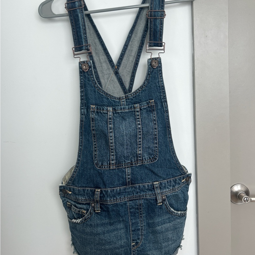 We The Free Light Blue Denim Overalls